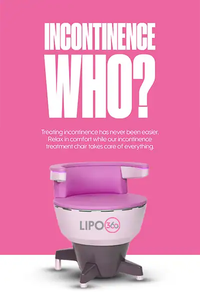 LIPO360 EMS Chair Can Help with Urinary Incontinence 2 Image of a urinary incontinence treatment seat Hertford
